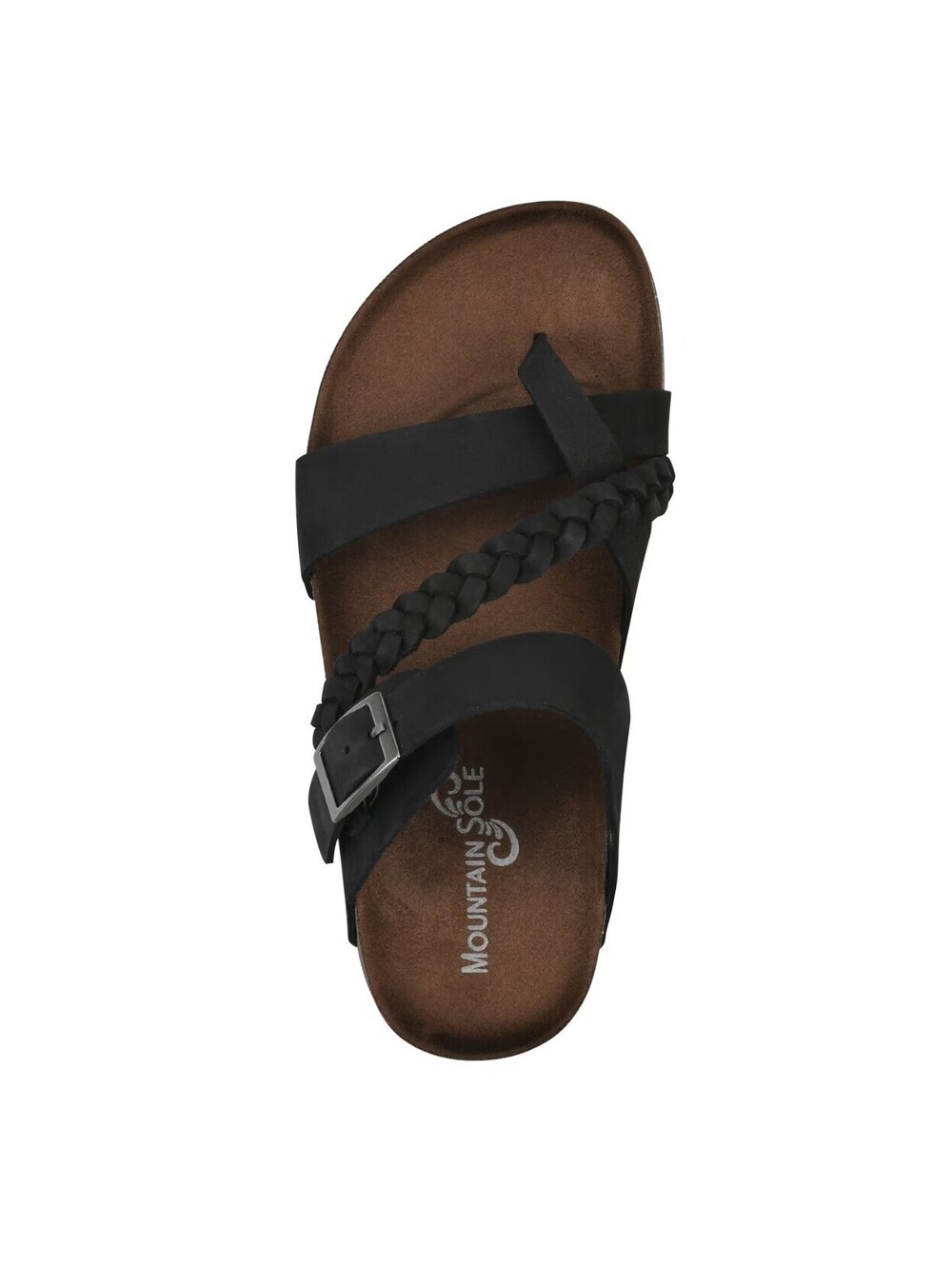 Mountain Sole Black Sandal size 8, woman's NEW IN BOX
